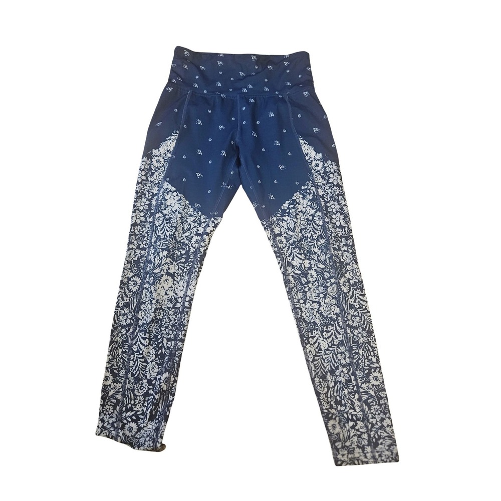 FP Movement Free People Navy Floral‎ Bandana Print High Rise Leggings Womens M